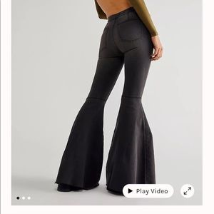 free people flare black jeans